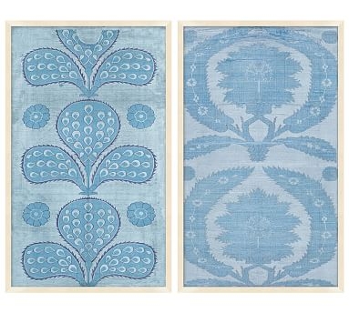 Blue Tapestry Paper Print, Set of 2 - Image 0