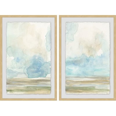 'Pale Sunset Diptych' 2 Piece Framed Print Set - Image 0