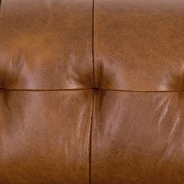 Iron Base Leather Sofa, 96" - Image 3