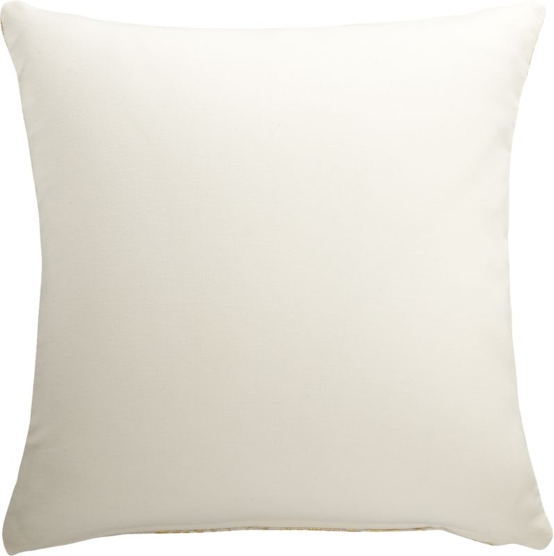 "16"" Gold and White Palm Leaf Pillow with Down-Alternative Insert" - Image 3