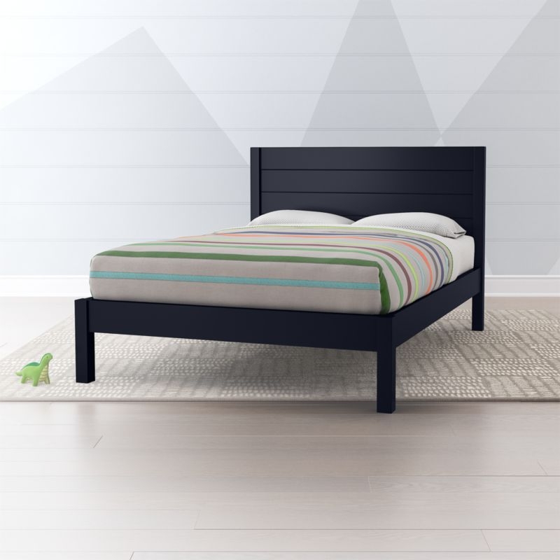 Parke Navy Blue Twin Bed - Image 1