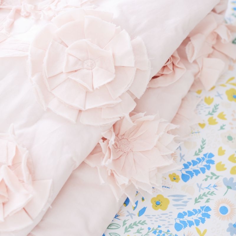 Blooming Floral Pink Baby Quilt - Image 4