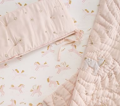 Shimmer Tulle Crib Skirt, Cribskirt, Blush - Image 3