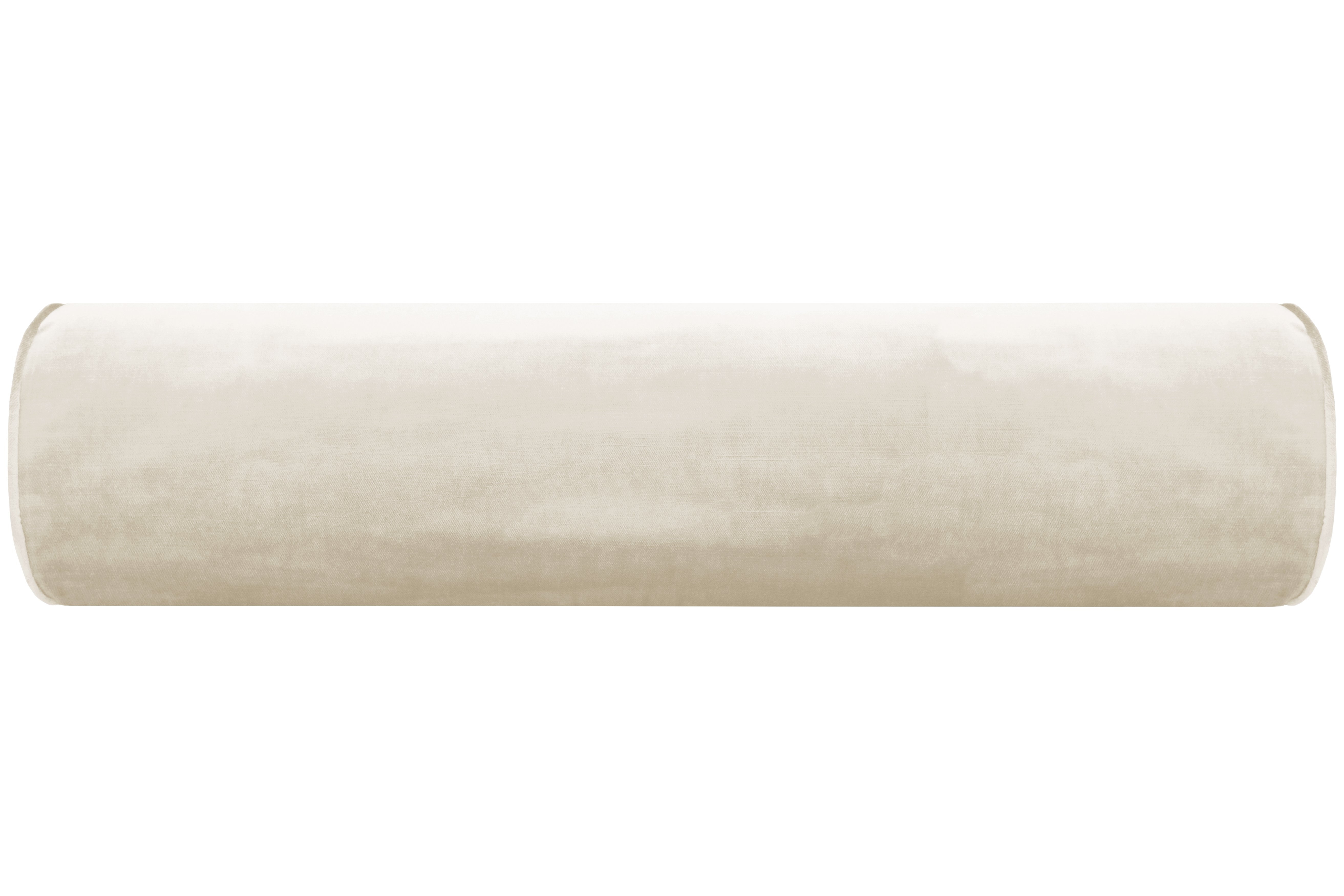 THE BOLSTER :: FAUX SILK VELVET // ALABASTER - TWIN // 9" X 24" - Image 0