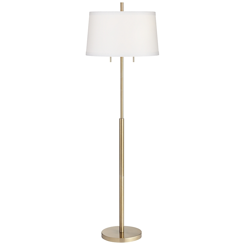 Nayla Brass Finish Double Pull Chain Floor Lamp - Style # 66E53 - Image 0