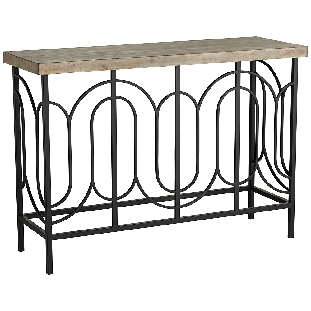 Deny 45 1/2" Wide Wood and Metal Console Table - Style # 36X03 - Image 0