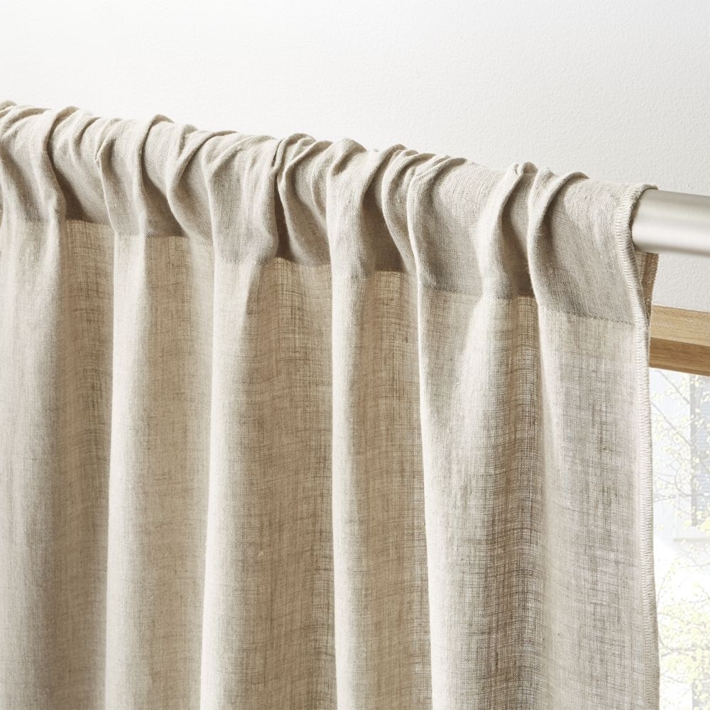 Natural Linen Curtain Panel 48"x120" - Image 0