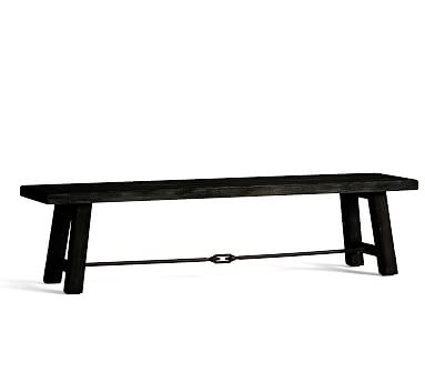 Benchwright Dining Bench, Blackened Oak, 74"L x 16"W - Image 0