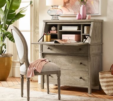 Louis Desk Chair, Gray Wash - Image 4