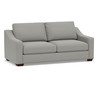 Big Sur Slope Arm Upholstered Sofa 82", Down Blend Wrapped Cushions, Performance Everydaysuede(TM) Metal Gray - Image 0