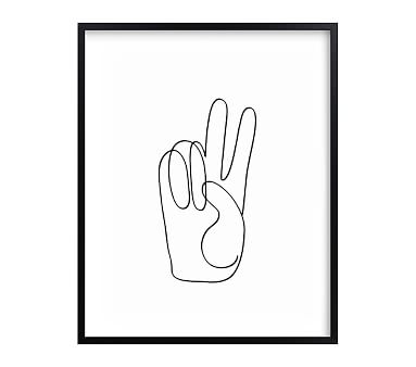 Chasing Paper Peace Sign Art, Black - Image 0