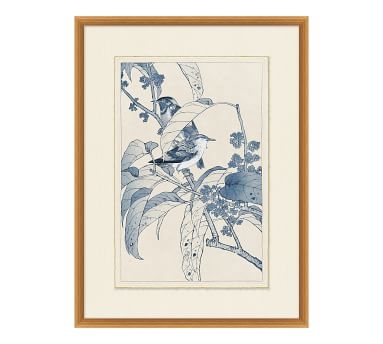 Birds In Blue Framed Paper Print, Set of 2 - Image 2