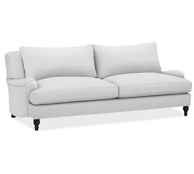 Carlisle English Arm Upholstered Grand Sofa 90", Polyester Wrapped Cushions, Performance Twill Warm White - Image 2