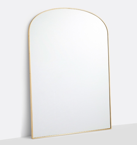 Arched Floor Metal Framed Mirror - Image 0