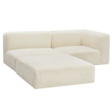 Cushy Lounge Sectional Set, Sherpa Ivory, IDS - Image 0