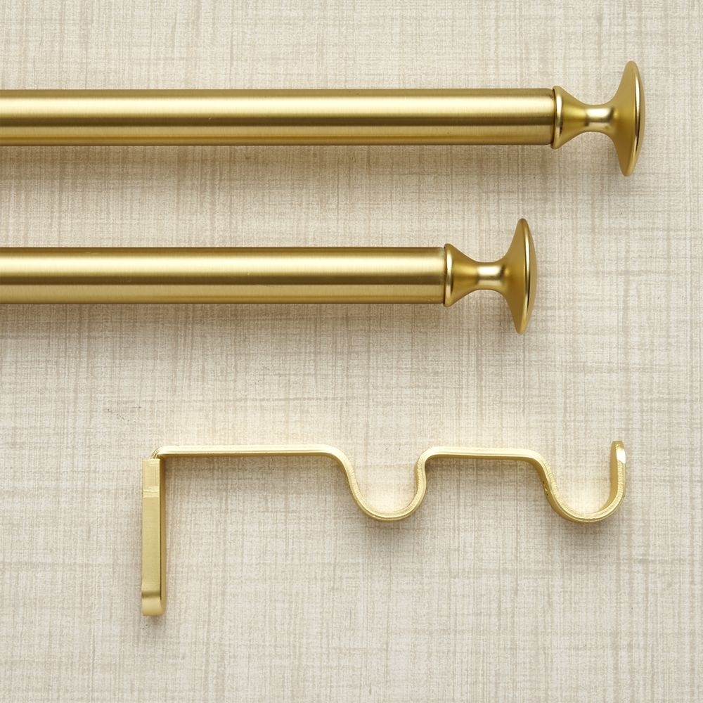 Double 48-84" Gold Curtain Rod - Image 0
