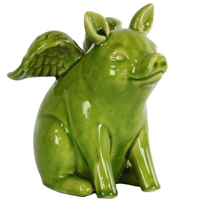 Sitting Winged Pig Figurine - Image 0