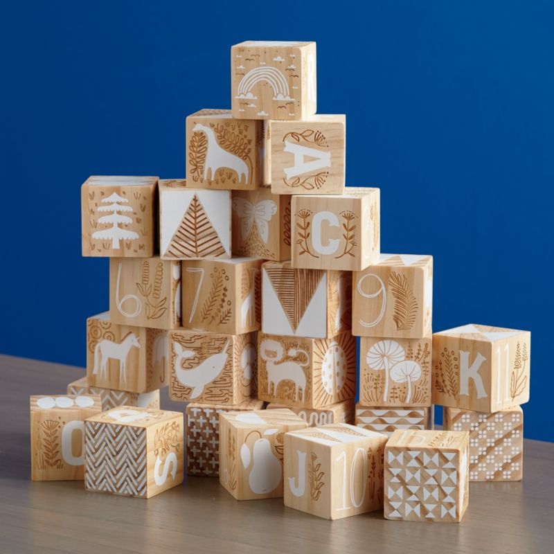 Etched Wooden Baby Blocks - Image 10