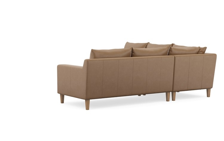 Sloan Leather Corner Sectional with Palomino and Natural Oak legs - Image 4