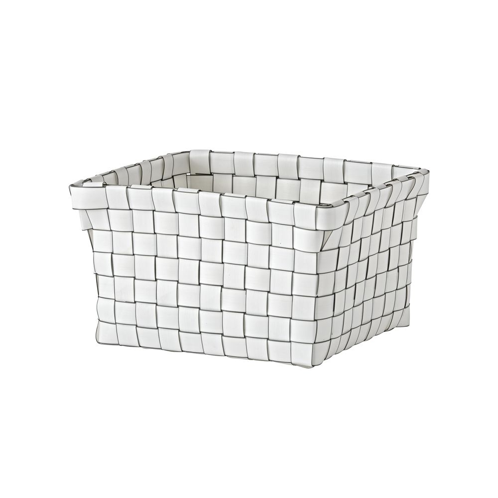 Strapping Woven White Shelf Basket - Image 0