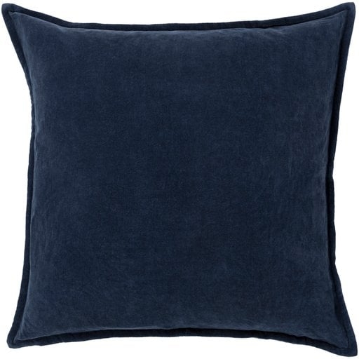 Gabrielle Pillow, 20" x 20", Navy, with Down Insert - Image 0