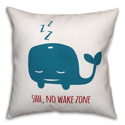 Jered Sleepy Whale Throw Pillow - Image 0
