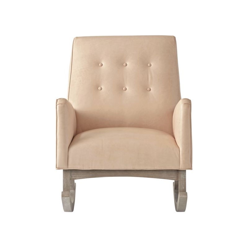 Everly Leather Tufted Rocking Chair - Image 2