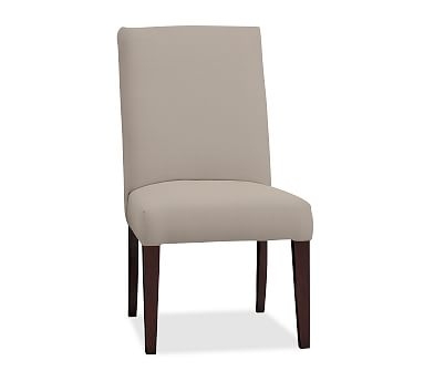 PB Comfort Square Upholstered Dining Side Chair, Performance Twill Stone - Image 2