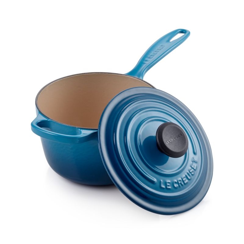 Le Creuset ® Signature 1.75-Qt. Marseille Enameled Cast Iron Saucepan with Lid - Image 1