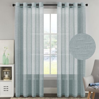 Angeline Solid Sheer Grommet Curtain Panels - Image 0