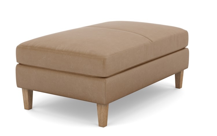Sloan Leather Ottoman - Image 1