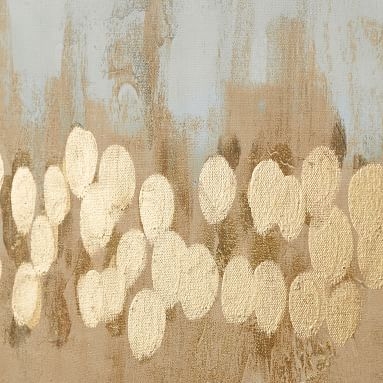 Coastal Reflection Canvas Art, gold foil/blush/white, 30"x45" - Image 3