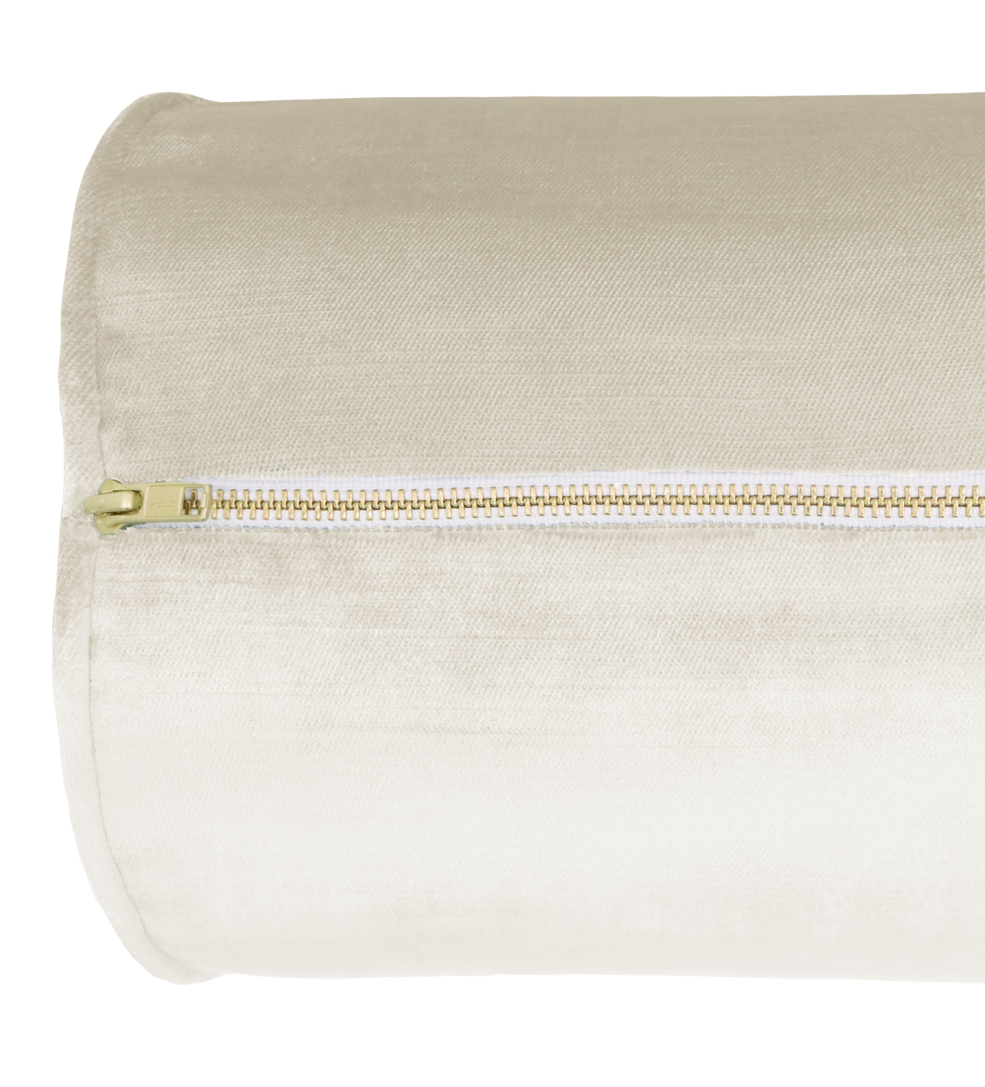 THE BOLSTER :: FAUX SILK VELVET // ALABASTER - TWIN // 9" X 24" - Image 1