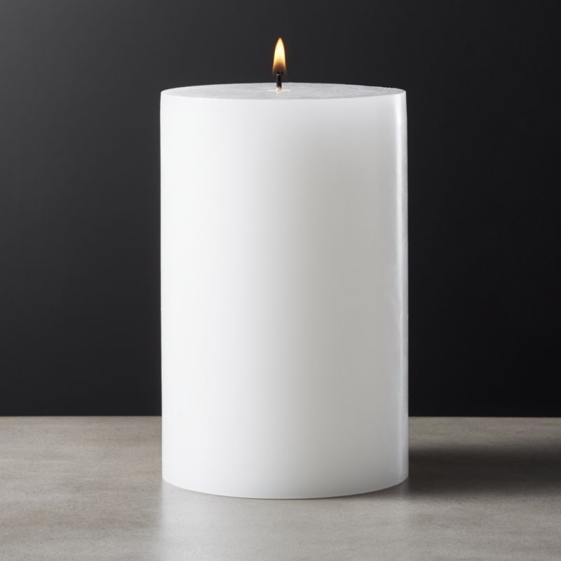 White Pillar Candle 4x6 - Image 1