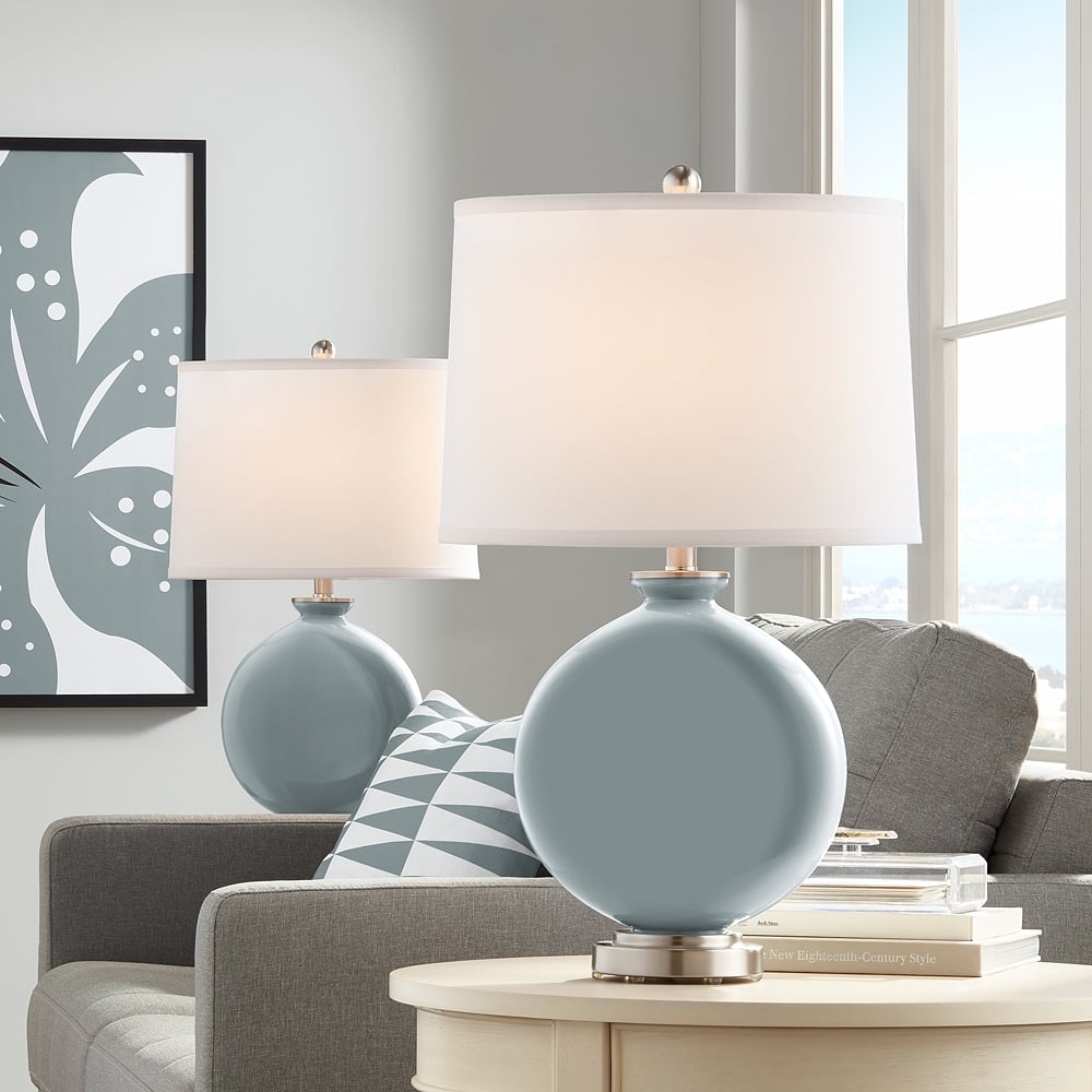 Color Plus Carrie 26 1/2" Modern Uncertain Gray Table Lamps Set of 2 - Image 0