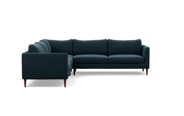 Owens Corner Sectional with Evening Fabric and Oiled Walnut legs - Image 0