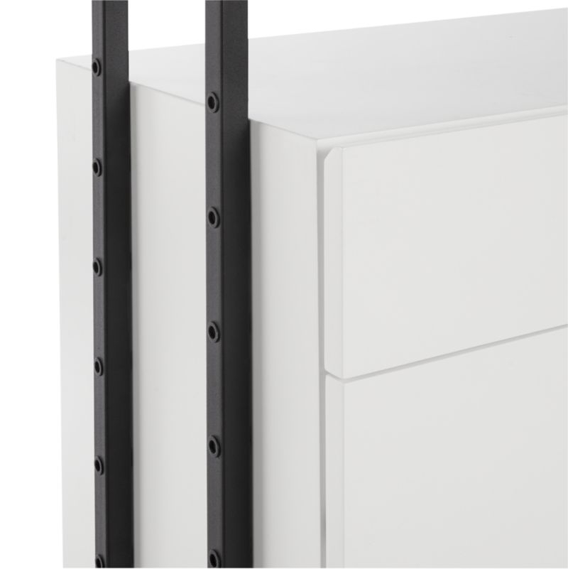 Flex Modular Closed Storage Cabinet with Clothing Bar - Image 4