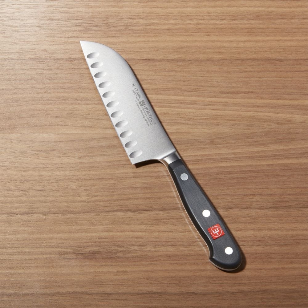 Wusthof ® Classic Black 5" Hollow Edge Santoku Knife - Image 0