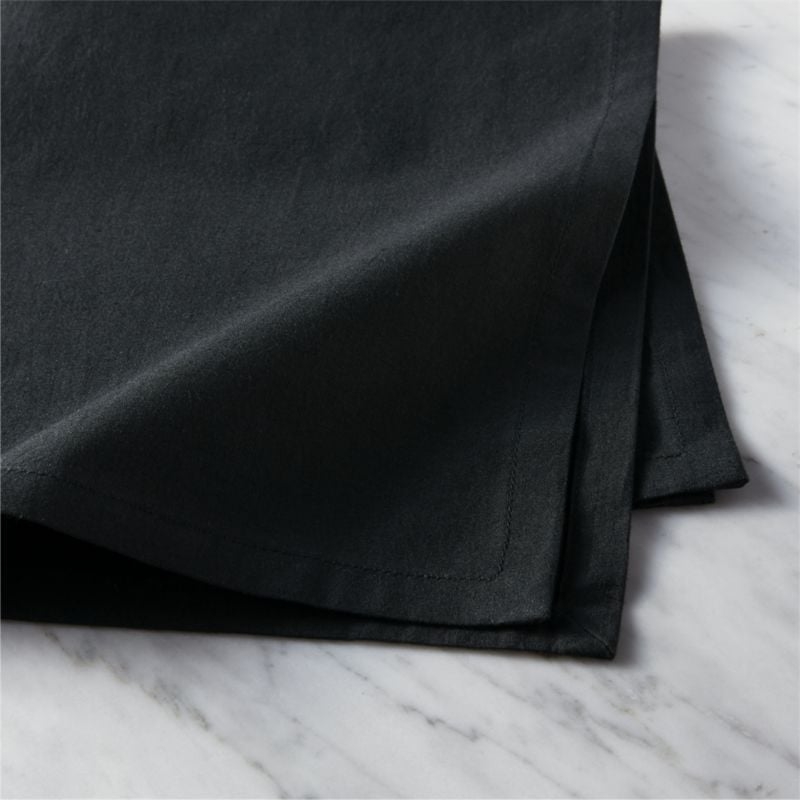 Poplin Black Cloth Napkin - Image 3