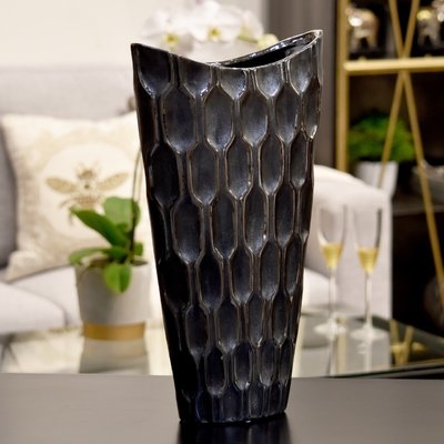 Simonne Ceramic Oval Floor Vase - Image 0