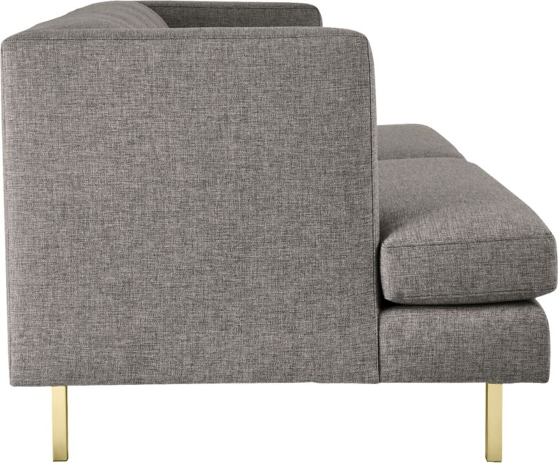 Avec Grey Apartment Sofa with Brass Legs - Image 3