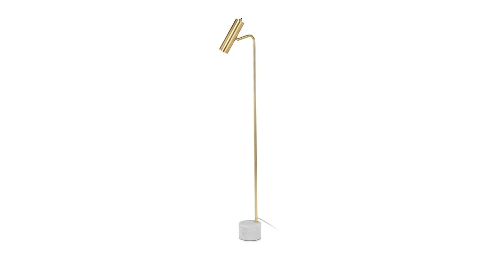 Crane Brass Floor Lamp - Image 0