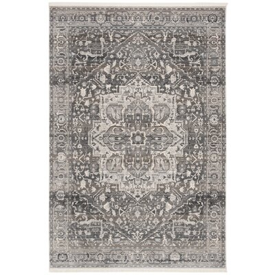 Vintage Persian 479 Area Rug In Grey / Charcoal - Image 0