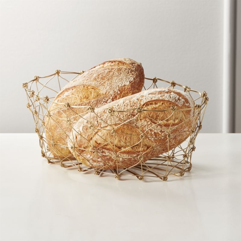 Knot Gold Bread Basket - Image 1