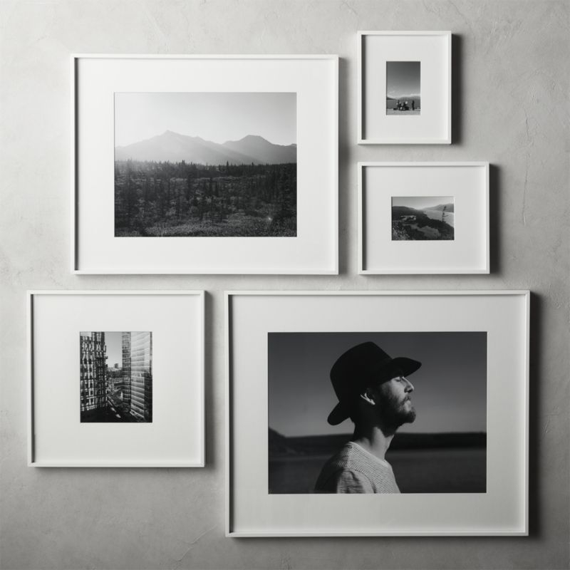 Gallery White Frame with White Mat - Image 1