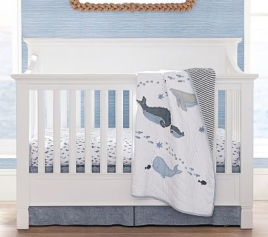Jack Organic Crib Fitted Sheet, Crib Fitted, Navy - Image 1
