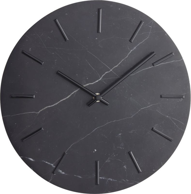 Carlo Black Marble Wall Clock - Image 3