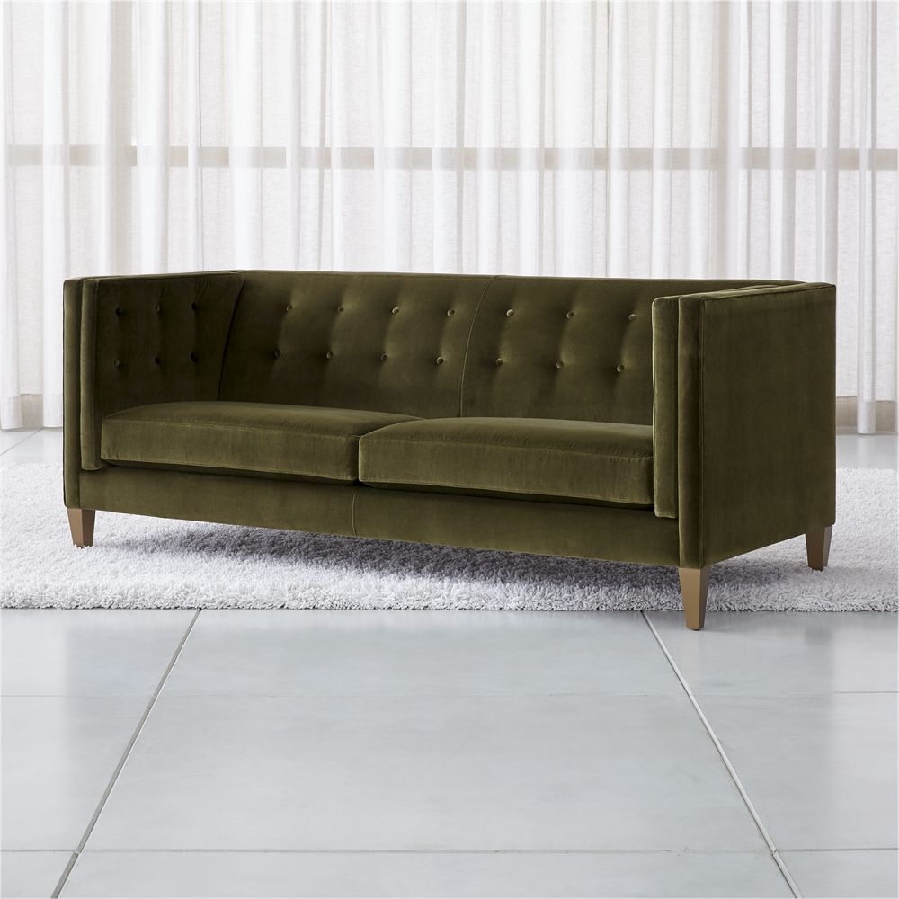 Aidan Tall Velvet Tufted Sofa - Image 0