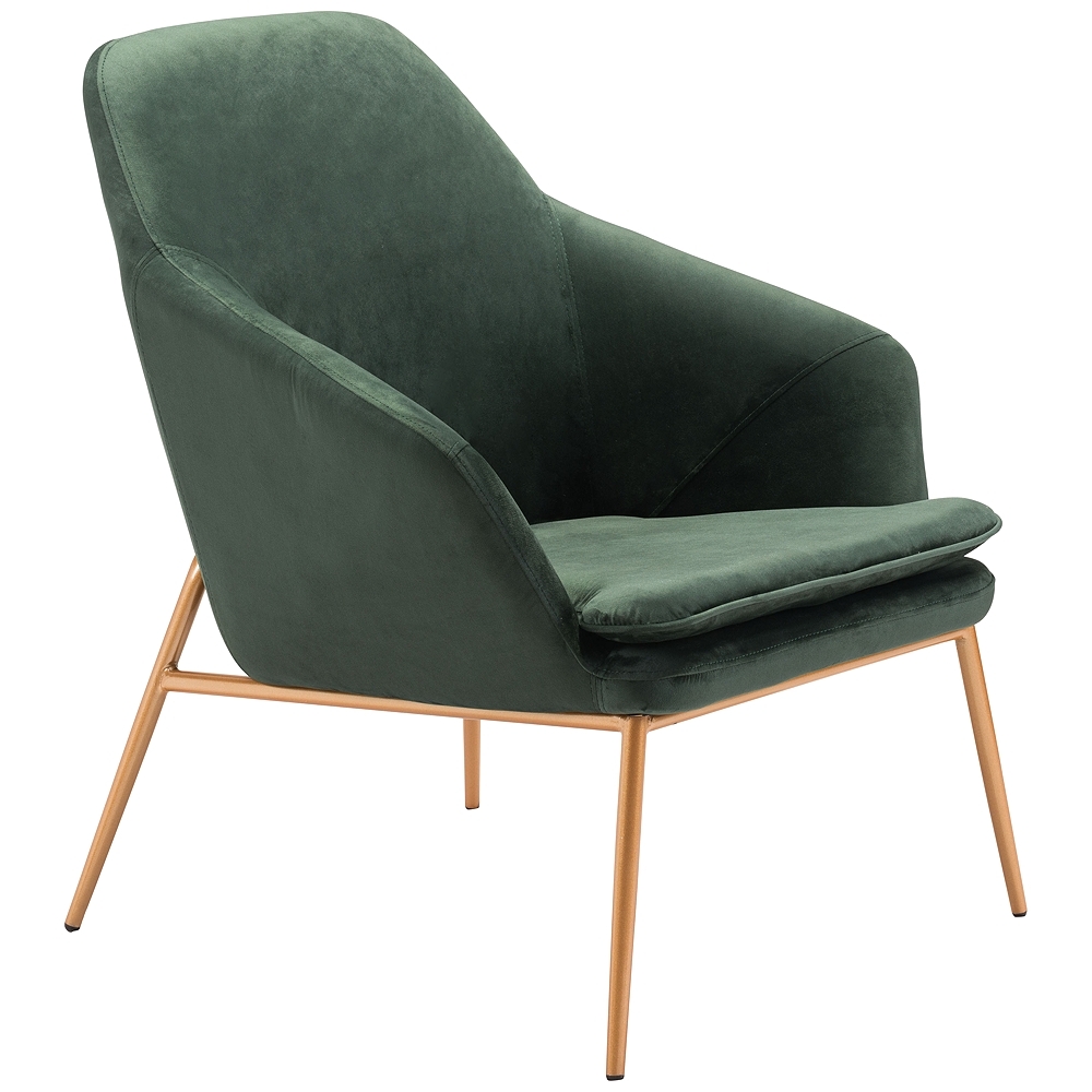 Zuo Debonair Green Velvet Armchair - Style # 60D31 - Image 0