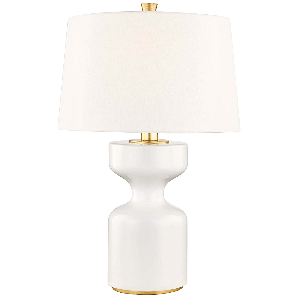 Hudson Valley Locust Grove Glossy White Table Lamp - Style # 58R60 - Image 0